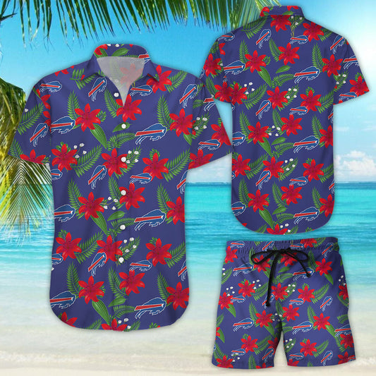 Darktreedesigns Buffalo Bills Hawaiian Shirt Floral Button Up Slim Fit Body