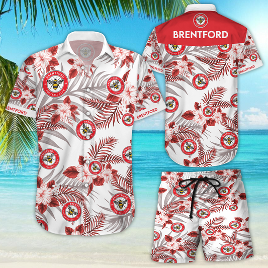 Darktreedesigns Brentford Football Club Hawaiian Shirt