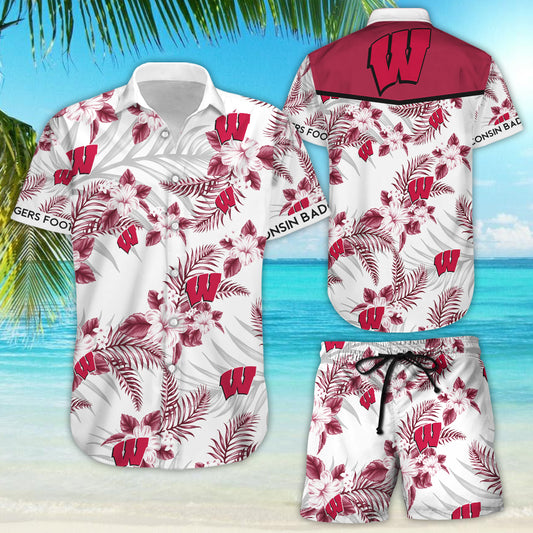 Darktreedesigns Wisconsin Badgers Football Hawaiian Shirt