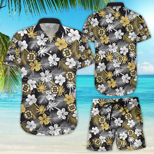 Darktreedesigns Boston Bruins Hawaii Floral, Hawaiian Beach Shirt Short Sleeve