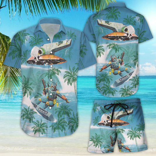 Darktreedesigns Boba Fett Surf Star Wars Hawaiian Shirt