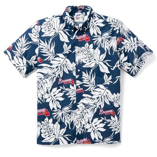 Darktreedesigns Atlanta Braves Logo Aloha Mlb Hawaiian Shirt