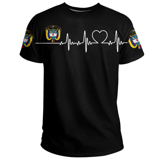 Darktreedesigns Colombia T Shirt Heartbeat (Womens/Mens) RLT7