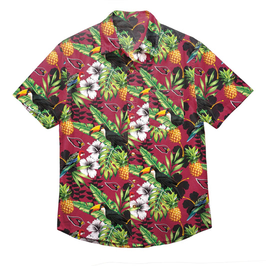 Darktreedesigns Arizona Cardinals Nfl Mens Floral Button Up Shirt All Over Printed Hawaiian Shirt Size S - 5Xl