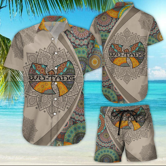 Darktreedesigns Wu-Tang Clan Logo Mandala Pattern Hawaiian Shirt H286T