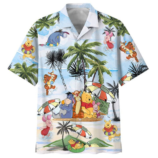 Darktreedesigns Winnie The Pooh Summer Time Hawaiian Shirt