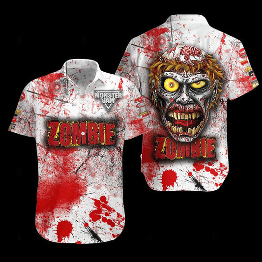 Darktreedesigns Zombie Monster Truck Hawaiian Shirt